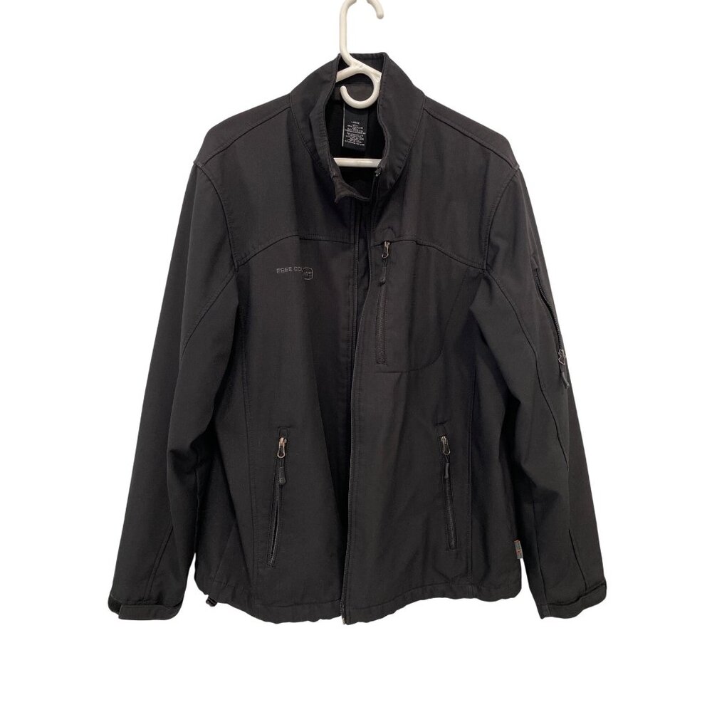 Free Country Jacket Size Large Zip Front Long Sleeve Lined Polyester Outerwear